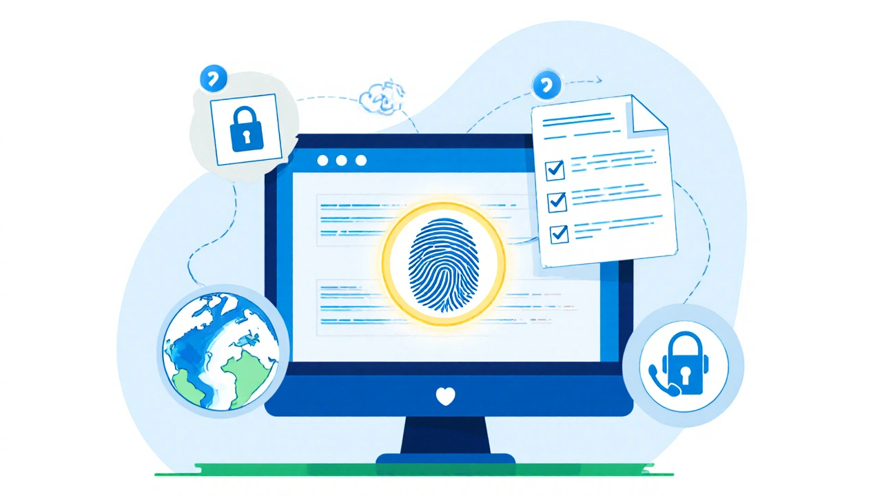Illustrated checklist showing icons for prescription, secure website, and FDA verification.